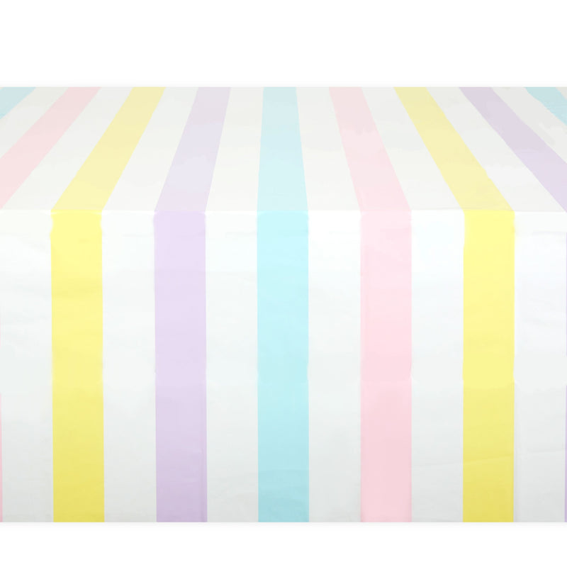 Ice Cream Birthday Party Decorations, Plastic Tablecloth (54 x 108 In, 3 Pack)