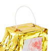 Small Floral Number 1 Pinata with Gold Foil + Pull Strings for Girls 1st Birthday Party Decorations, 16.5 x 10.6 x 3 In