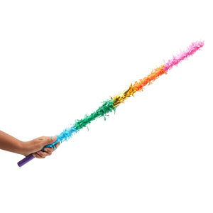 30-Inch Rainbow Pinata Stick with Rainbow Blindfold and Colorful Confetti - Pinata Bat for Kids Birthday Party