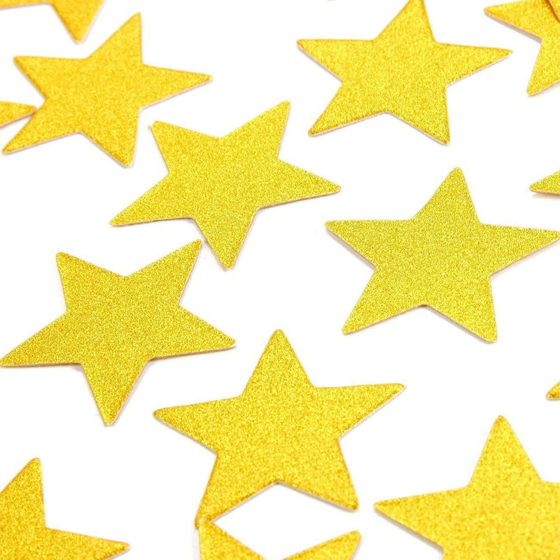 Gold Star Glitter Confetti, Birthday and Graduation Party Decorations (500 Pieces)