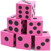 Foam Dice for Classroom Teaching Supplies (Pink, Green, 2.5 Inches, 12 Pack)