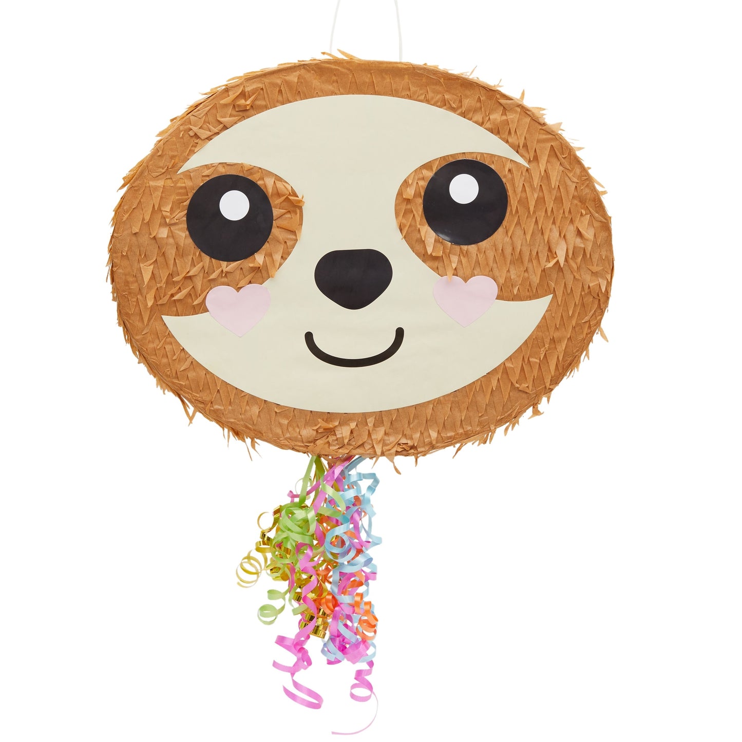 Sloth Pull String Pinata for Kids Birthday Party Supplies (16.5 x 13 x 3 In)