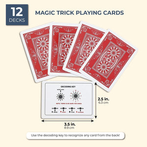 Blue Panda Magic Card Games, Trick Magic Cards (12 Decks)