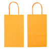 25-Pack Orange Gift Bags with Handles, 5.5x3.2x9-Inch Paper Goodie Bags for Party Favors and Treats, Birthday Party Supplies