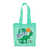 24-Pack Small Dinosaur Party Favor Tote Bags with Handles for Kids Birthday, Non-woven Dino Goodie Gift Reusable Bag for Goodie Favors and Treats (6.5x7x1.8 in)