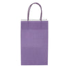 25-Pack Purple Gift Bags with Handles, 5.5x3.2x9-Inch Paper Goodie Bags for Party Favors and Treats, Birthday Party Supplies