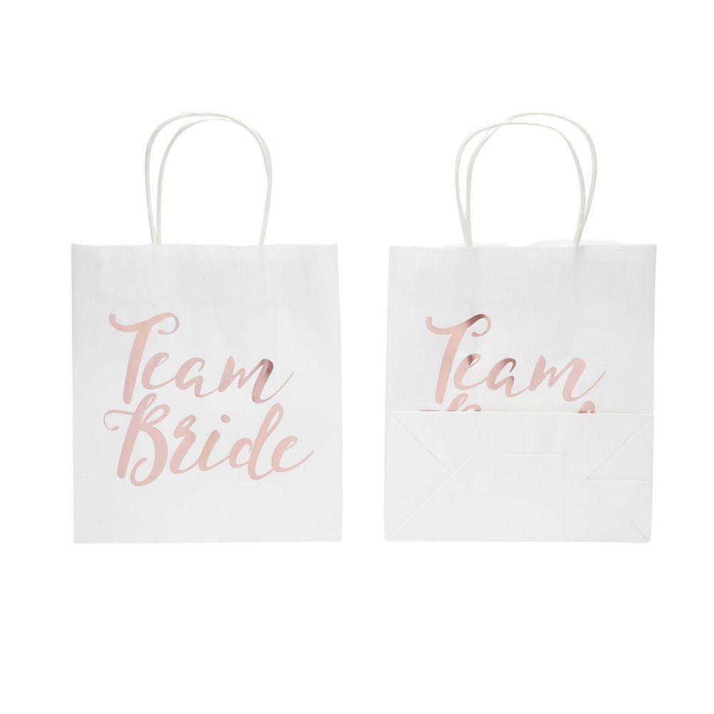 Team Bride Gift Bags for Bridesmaid Proposal, Bridal Shower Party Favors (15 Pack)