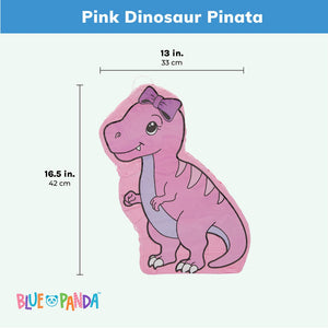 Pink Dinosaur Pinata for Girls T-Rex Themed Dino Birthday Party Decorations (16.5 x 13.0 x 3.0 In)