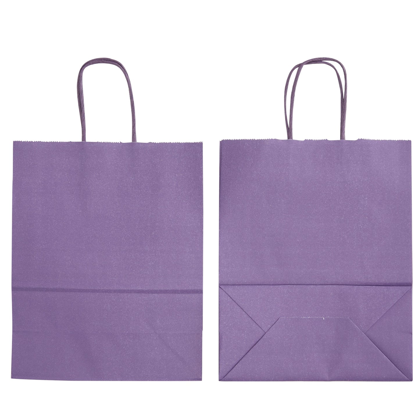 25-Pack Purple Gift Bags with Handles, 8x4x10-Inch Paper Goodie Bags for Party Favors and Treats, Birthday Party Supplies