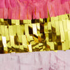 Number 7 Pinata, Pink and Gold Foil for Girls 7th Birthday Party Decorations (Small, 11.7 x 10 Inches)