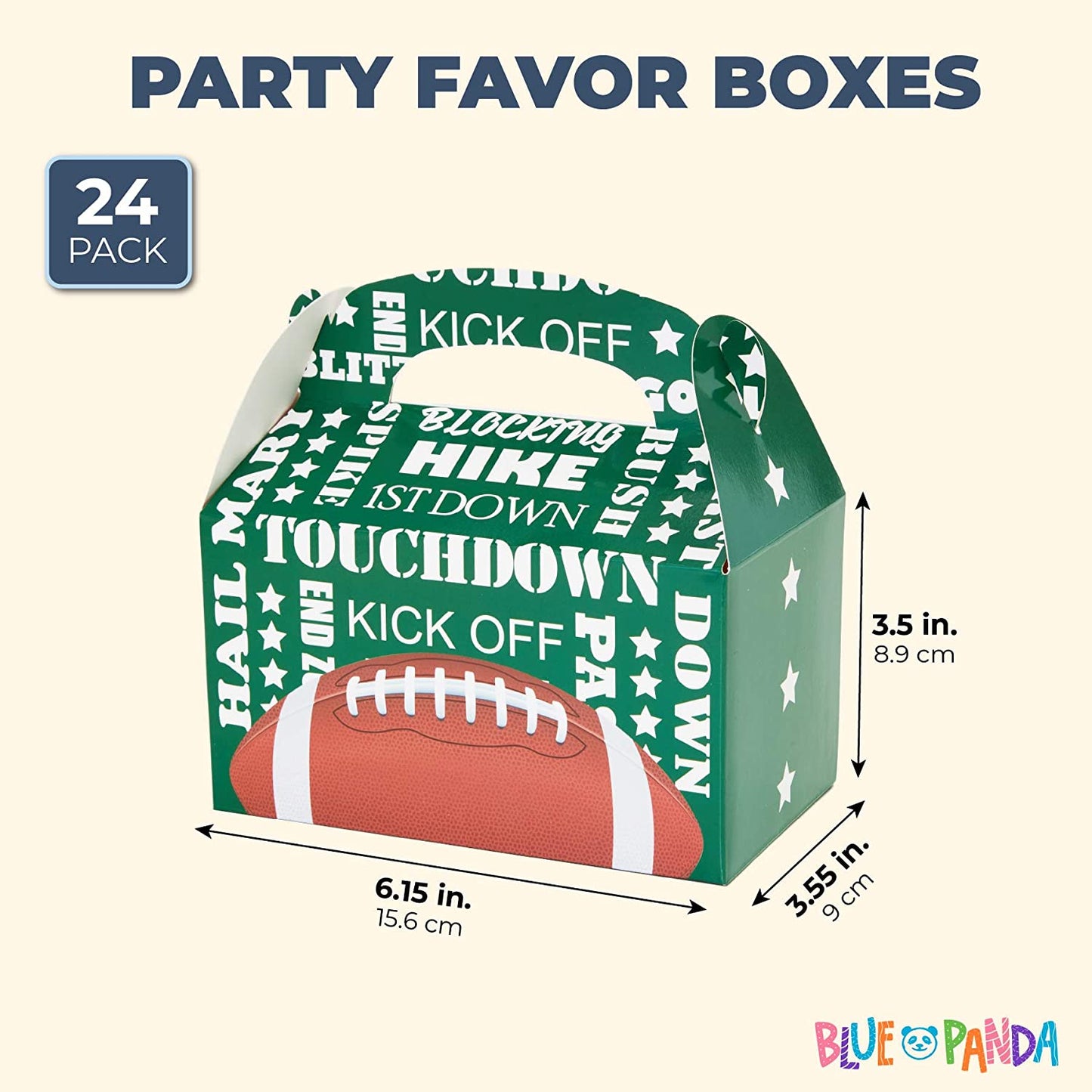 Football Gift Box, Party Favor Boxes (24 Pack)