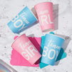 Paper Party Cups, Gender Reveal Party Supplies (10 oz, Pink and Blue, 50-Pack)