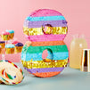 Rainbow Number 8 Pinata for 8th Birthday Party Supplies, Fiesta, Anniversary Celebration (Small, 16.5 x 11 x 3 In)