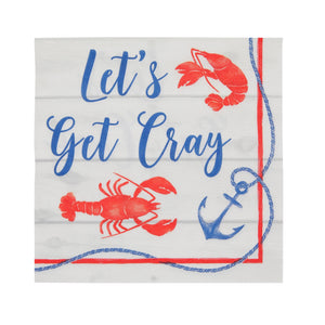 100 Pack Crawfish Paper Napkins for Crawfish Boil Party Supplies and Decor (2-ply, 6.5 In)