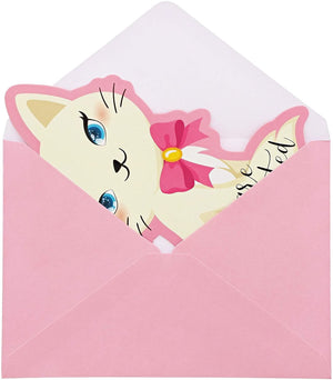 Cat Birthday Party Invitations with Envelopes (5 x 7 in, 36 Pack)