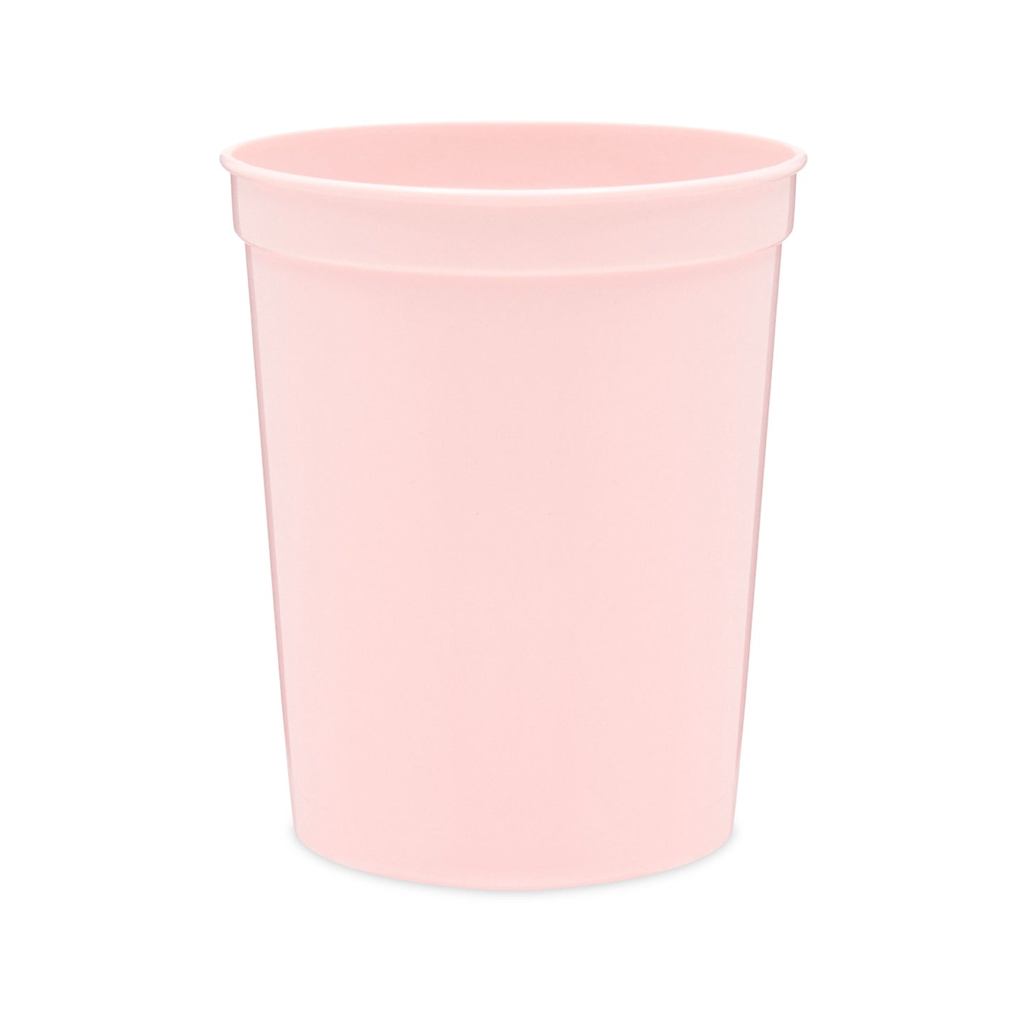 24-Pack 16-Ounce Light Pink Plastic Stadium Cups, Bulk Reusable Tumblers for All Occasions and Celebrations