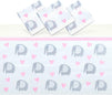 Elephant Tablecloths for Baby Shower Decor, Pink Hearts (54 x 108 in, 3 Pack)