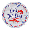 48 Pack Lets Get Cray Seafood Boil Plates for Crawfish Boil Party Supplies (9 x 9 In)