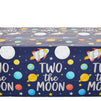 3 Pack Two The Moon Tablecloth for 2nd Birthday Party, Table Cover Party Decorations (54 x 108 In)