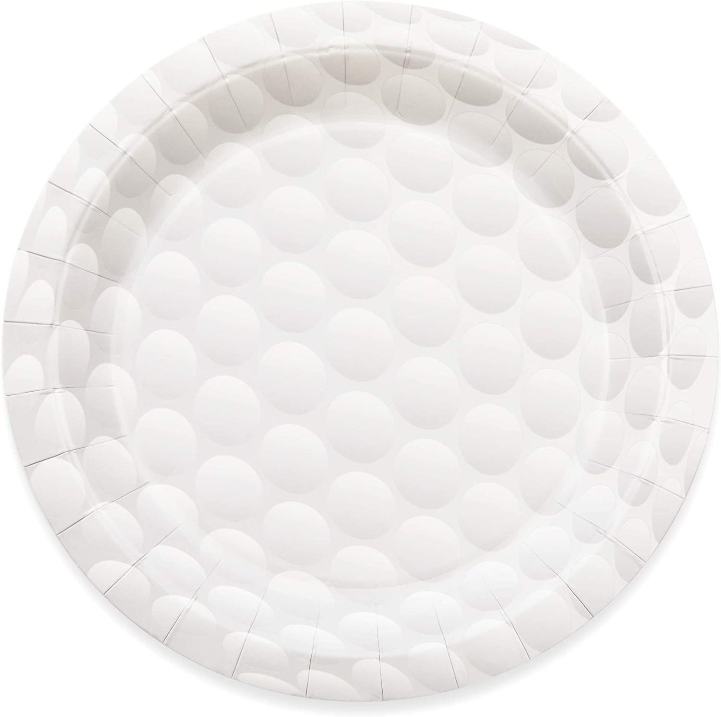 Golf Paper Plates for Sports Birthday Party (White, 9 Inches, 80 Pack)