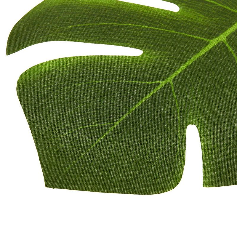 60 Pieces Artificial Palm Leaves - 8 Inches Tropical Monstera Leaf for Luau Hawaiian Birthday Party Decorations, Safari Jungle Baby Shower