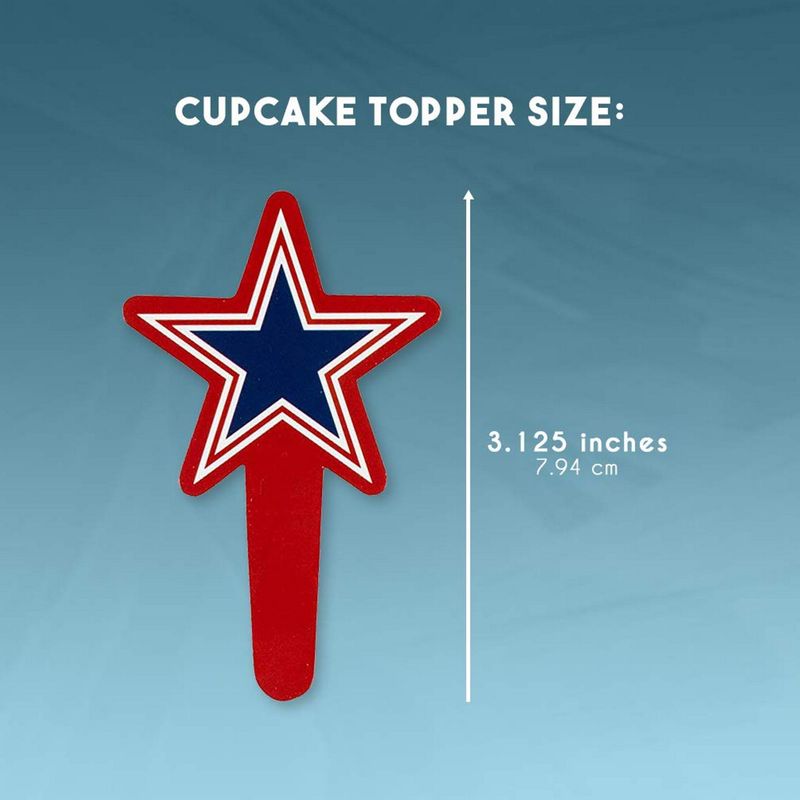 Cupcake Toppers and American USA Patriotic Cupcake Wrappers (102 Pieces)