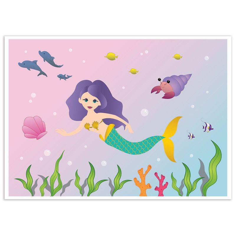 Mermaid Under the Sea Background - Photography Backdrop - Great for Mermaid Theme Birthday Parties 5 x 7 Feet