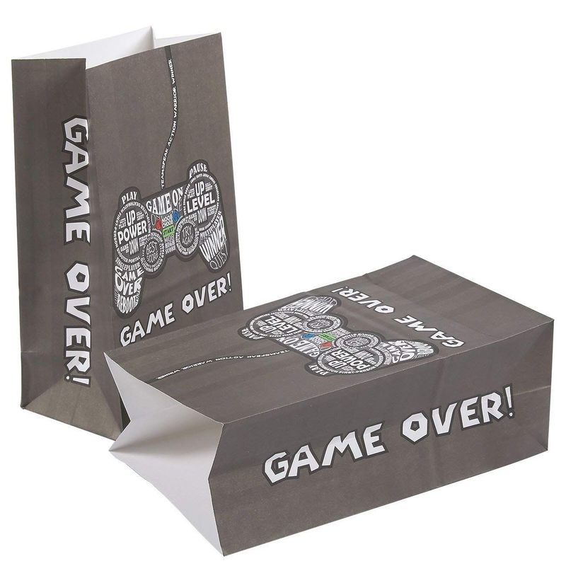 Gamer Party Favor Bags, Video Game Party Supplies (5 x 8.5 x 3 in, 36 Pack)