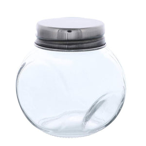 Clear Glass Jar - 15-Pack Mini Slanted Candy Jars with Screw on Lids for Wedding Decoration, DIY, Home, Party Favors, 3.4-Ounce