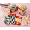 Blue Panda 50-Pack 5.5 Inch Tall Mini Racing Theme Paper Popcorn Party Boxes for Treats, Candy
