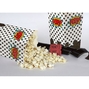 Comic Book Hero Popcorn Boxes for Birthday Party (3 x 5 In, 100 Pack)