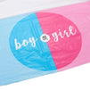Gender Reveal Party Decorations - 6 Pack of Pink and Blue Boy or Girl Disposable Plastic Rectangular Tablecloths for Baby Shower Celebrations, 54 x 108 Inches
