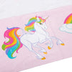 Blue Panda Unicorn Rainbow Party Supplies- 3 Pack Disposable Plastic Rectangular Tablecloths Kids Birthday, Table Cover Decorations in Pink White, 54 x 108 inches