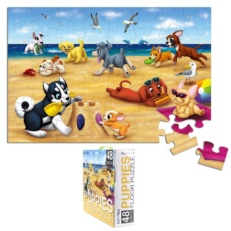 48-Piece Puppy Dog Kids Floor Puzzle (2 x 3 Feet)