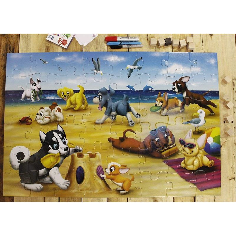 48-Piece Puppy Dog Kids Floor Puzzle (2 x 3 Feet)