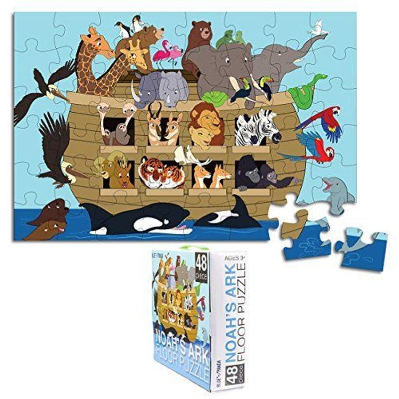 Floor Puzzle for Kids - Noah's Ark - Jumbo Jigsaw Puzzle, Educational Game for Family and Kindergarten, Age 3-5, 48-Piece, 1.9 x 2.9 Feet