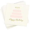 Happy Birthday Party Decorations, Cake Napkins with Gold Foil (50 Pack)