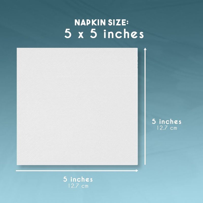 Cocktail Napkins - 200-Pack Disposable Paper Napkins, 2-Ply, Snow White, 5 x 5 Inches Folded