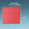 Cocktail Napkins - 200-Pack Disposable Paper Napkins, 2-Ply, Coral Pink, 5 x 5 Inches Folded