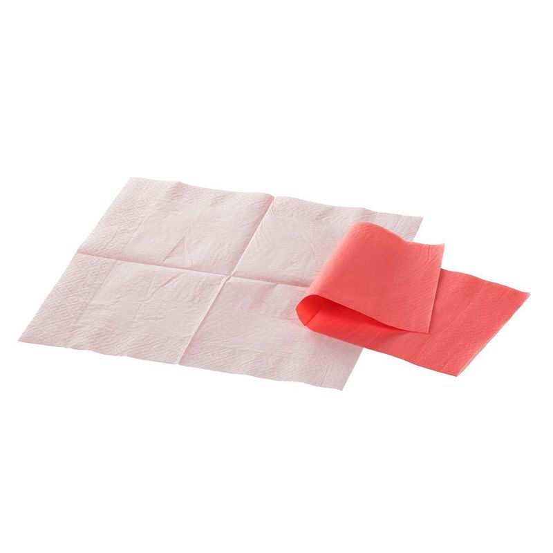 Cocktail Napkins - 200-Pack Disposable Paper Napkins, 2-Ply, Coral Pink, 5 x 5 Inches Folded