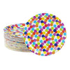 Disposable Plates - 80-Count Paper Plates, Polka Dot Party Supplies for Appetizer, Lunch, Dinner, and Dessert, Kids Birthdays, 9 x 9 inches