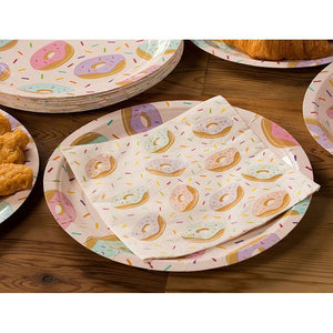 White Paper Napkins for Donut Birthday Party (6.5 x 6.5, 150 Pack)