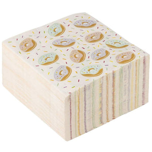 White Paper Napkins for Donut Birthday Party (6.5 x 6.5, 150 Pack)