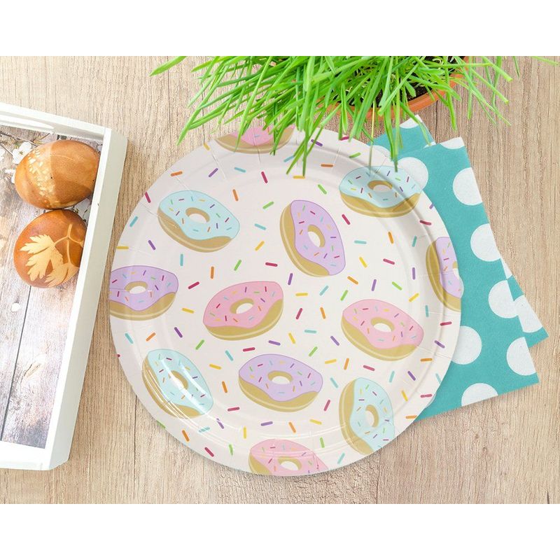 Donut Party Supplies, Sprinkle Plates (9 in., 80 Pack)