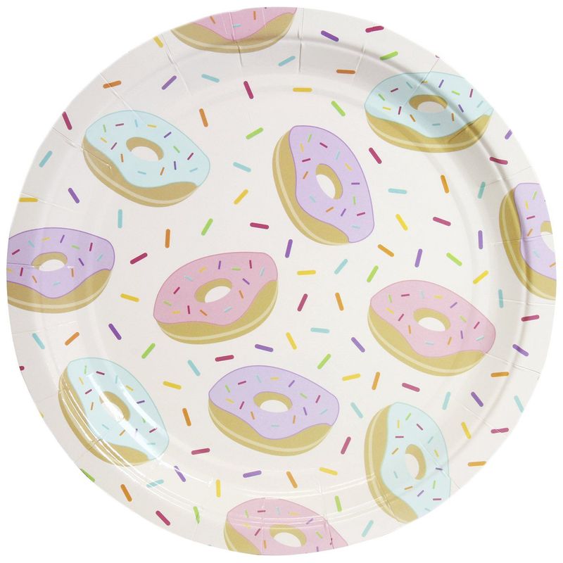 Donut Party Supplies, Sprinkle Plates (9 in., 80 Pack)