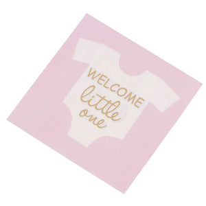 Girl Baby Shower Party Supplies, Paper Napkins (5 x 5 in, Pink, 100-Pack)