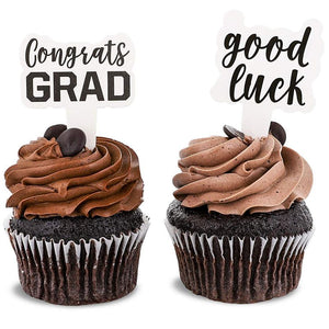 Congrats Grad Cupcake Topper, Graduation 2021 Party Supplies (100 Pack)