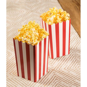 Blue Panda Mini Striped Popcorn Boxes for Movie Night, Birthday Party (3.5 x 5.5 in, 100 Pack)