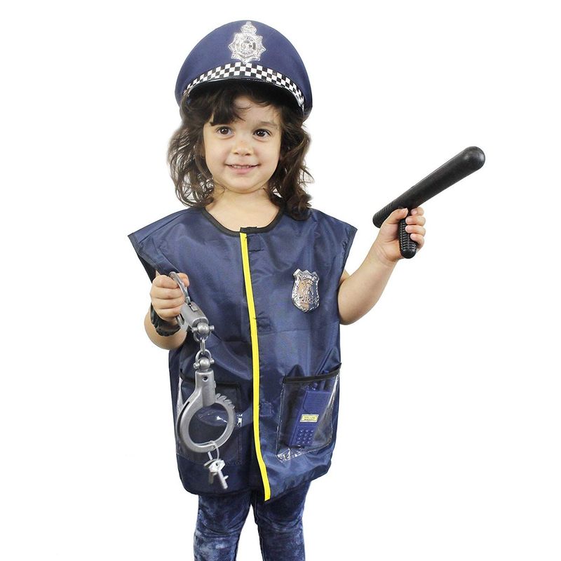 Halloween Costumes for Kids, Police Officer Uniform Costume (13 Pieces)