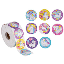 Rainbow Unicorn Stickers, Sticker Roll (1.5 in, 1000 Pieces)